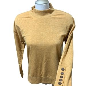 Cleo Like New Mustard Yellow Comfy Long Sleeves Top Small